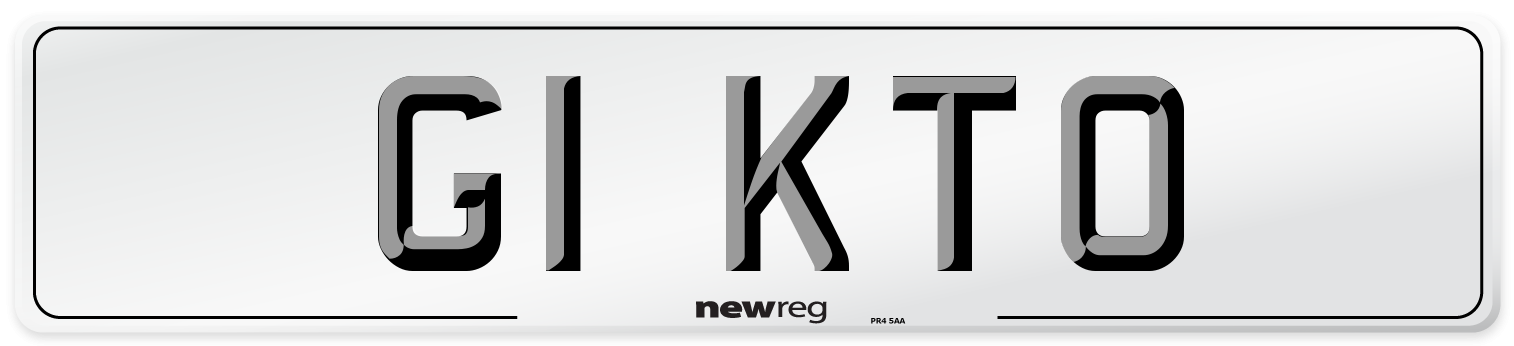 G1 KTO Number Plate from New Reg
